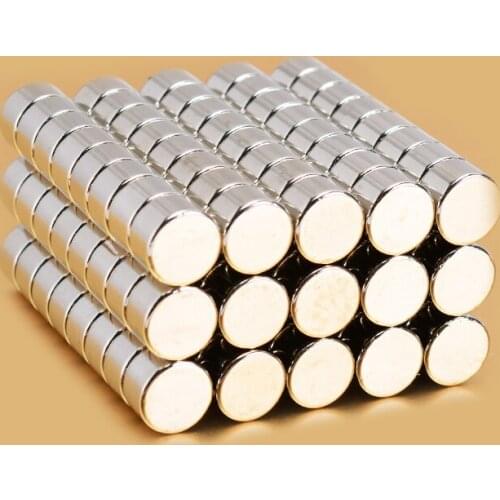 2pcs 10mm diameter neodymium iron boron powerful magnet solid round industrial permanent magnetic circle column