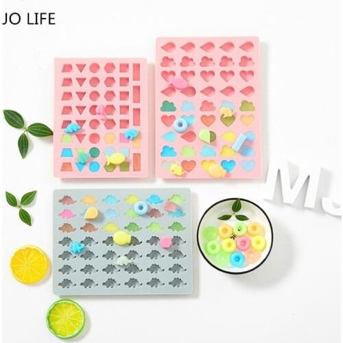 JO LIFE Cartoon Funny Silicone Gummy Molds Candy Chocolate Geometry Clouds Fish Dinosaur Ice Cube Moulds