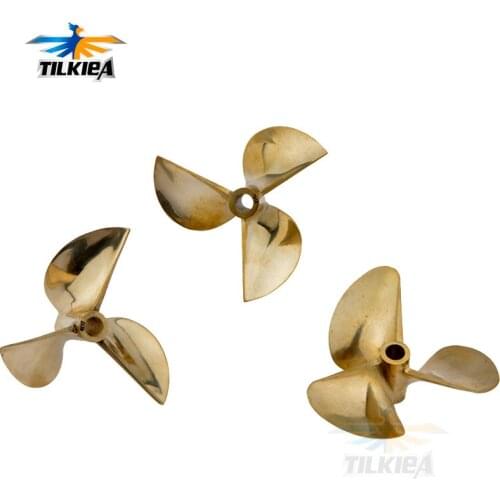 Rc Boat Propeller 67/70/72mm 6717 7016 7214 3 blades Copper Propeller Screw For 6.35mm 1/4" Prop Shaft Gas