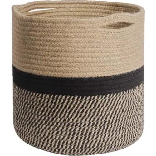 Garden Decoration Plant Pot Hand Woven Storage Baskets Hand Plant Basket Woven Straw Basket For Garden Flower Pot Planter Basket