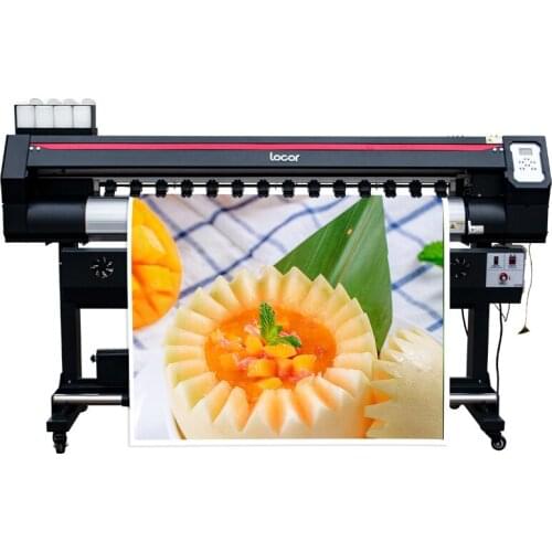 Locor Wide Format Cmyk Printer For Vinyl And Pvc Dx7 1440Dpi Continuous Ink Supply 1.6M Eco Solvent Printing Machine