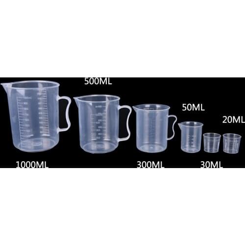 1PCS Measure Glass 20/30/50/300/500/1000ML PP Plastic Digital Measuring Cup Kitchen Kitchenware Tools For Cooking Scale