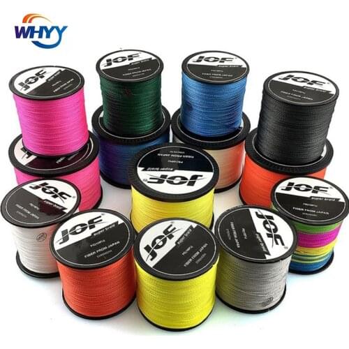 JOF PE Braided Fishing Line 100M 4 Strands Multifilament Fishing Line Carp Fishing Wire 10-130LB