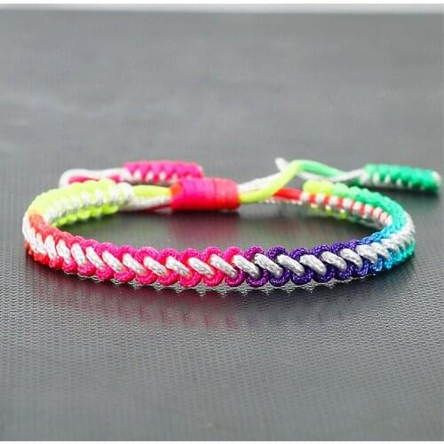 Women Braided Bracelet Tibetan Buddhist Lucky Multicolor Knots Rope Charm Men Bracelets&Bangles for Best Friend Handmade Jewelry