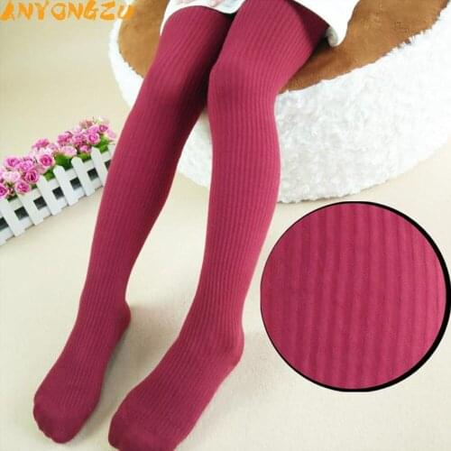 1pcs Anyongzu Girls Cotton Children Pantyhose Vertical Stripes Leggings Boneless Socks95 125