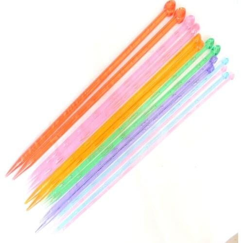 4pc/size 7 Size 28pcs/set 36cm Single point Straight Acrylic Needle kits Knitting Needlework set NEEDLE-741152