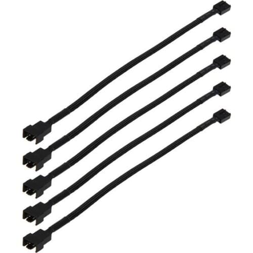 5PCS 4 Pin PWM Connector Case Fan Extension Power Cable for Computer CPU for Computer Case Fan 12 Inch