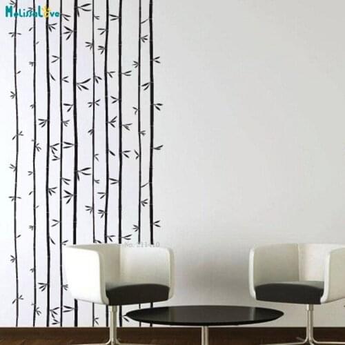 Bamboo Tree Wall Sticker Home Decoration Detailed Forest Decals Office Self-adhesive Large Size Murals Vinyl YT5003