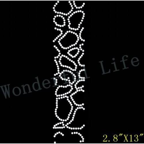 Free Shipping hotfix rhinestones goose stones patter strips design Heat transfer design iron on motifs DIY motif
