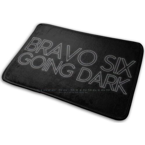 Bravo Six Going Dark Mat Rug Carpet Anti-Slip Bedroom Entrance Door Mat Modern Warfare Modern Warfare Bravo Six Bravo 6 Gaming