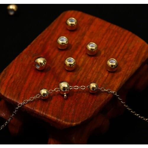 10pcs Big Hole Copper Silicone Inside Adjustment Beads Spacer Stopper Beads For DIY Bracelet Necklace Jewelry Making Wholesale