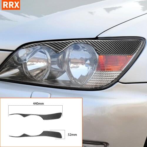 For Lexus IS300 IS200 RS200 1998-2005 ALTezza Carbon Headlight Eyebrows Eye Lids Headlamp Cover Refit Sticker Car Accessories
