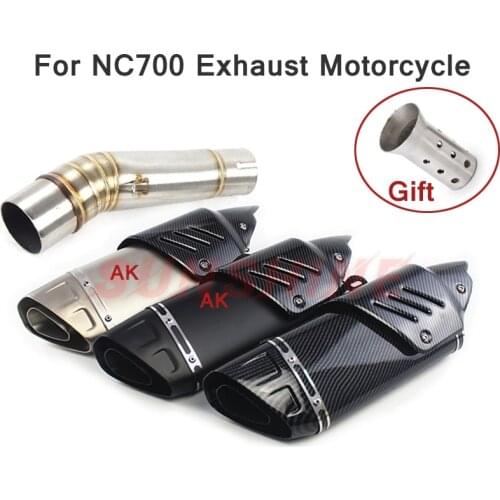 For HONDA NC700 Echappement Escape Moto Exhaust Motorcycle Mid Pipe Motorcross Slip on Modified Muffler Connect Tube Pitbike