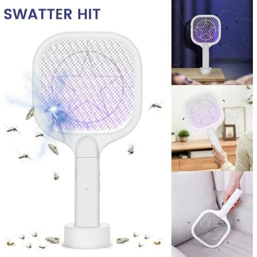 3000v Electric Mosquito Killer With Uv Lamp Usb 800mah Rechargeable Bug Zapper Summer Fly Swatter Trap Home Bug Insect Racket