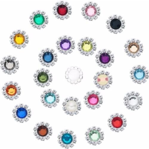 Flatback high quality pearl rhinestone button for DIY craft wedding party Accessories Free shipping 13mm 50PCS/Lot(BTN-5144)