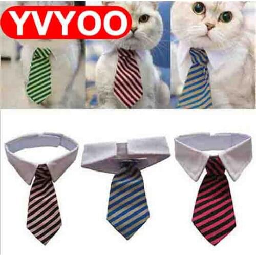 Cat Costume Tie & Clip Tie for Cats and Dogs, Cat Toy, Cat Collar, Pet dog Tie, Fashion Striped Dog Tie
