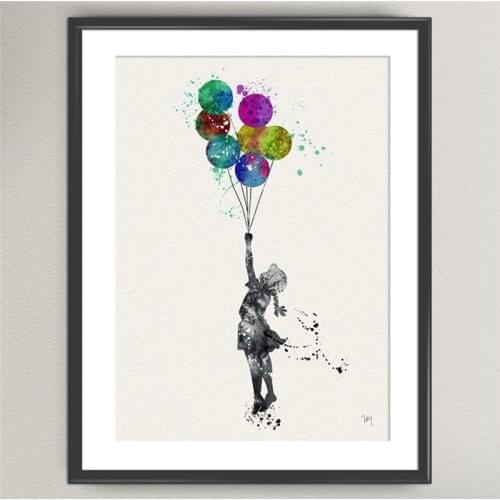 Banksys Art Balloon Girl Canvas Paintings Graffiti Posters and Prints Cuadros Wall Art Picture for Living Room Home Decoration