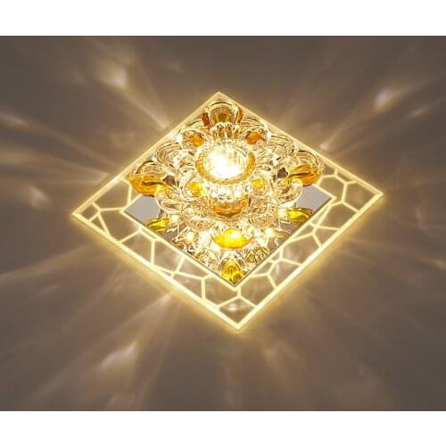 Square aisle lights corridor lamp LED Bulbs lamp room porch lamp ceiling lamp crystal Corridor light Seven color LU62250 ZL408