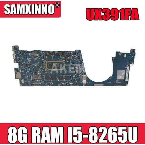 Akemy FOR Asus Zenbook S13 UX391FA UX391F UX391UA UX391U UX391 Laptop Motherboard W /8G/I5-8265U