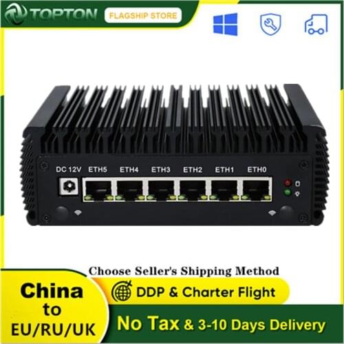 Intel AES-NI 10th Gen Mini PC Computer Pentium Gold 6405U 2*DDR4 6 Intel LAN 4USB3.0 Firewall Pfsense Openwrt Centos Ubuntu Vyos