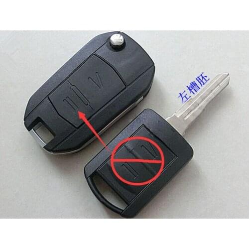 2 Buttons Modified Flip Folding Remote Key Shell Case For Opel Antara With HU46 Left Blade 2PCS/lot