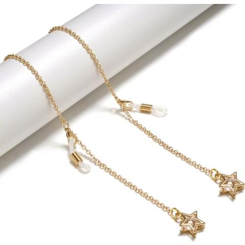 Fashion Gold-plated Glasses Chain Type Reading Glasses Sunglasses Glasses Frame Neckband