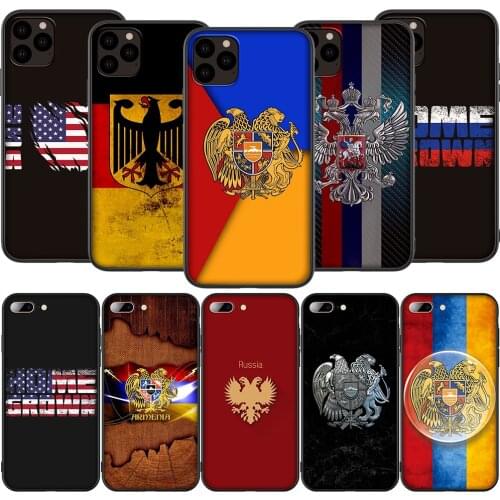 Lavaza K20 Armenia Russia Flag Silicone Soft Case for iPhone 12 Mini 11 Pro XS Max XR X 8 7 6 6S Plus 5 5S SE 2020