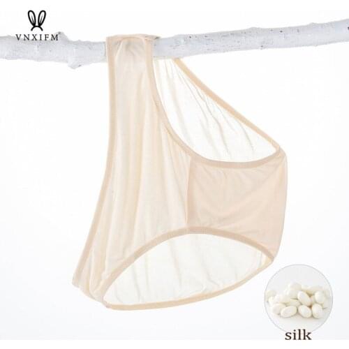 2021 New sports thin mulberry silk panties, silky silky womens briefs, elegant solid color, buttocks, breathable womens shorts