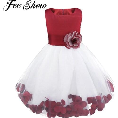 2-14Years Girls Formal Dresses Christmas Birthday Party Leotard Girls Elegant Floral Princess Dress Childrens Vestidos Clothes