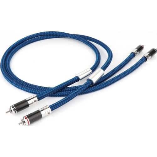 Pair OCC Silver plated ,HiFi Audio interconnect cable ,RCA connectors Cable