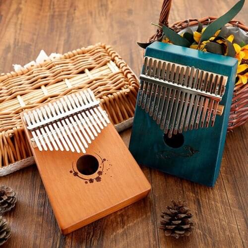 Kalimba 17 Keys Finger Piano Kalimba High Quality Hand-held Music Instrument for Beginners Thumb Piano with Hammer Accessories