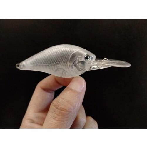 GYFISHING 25 Pcs Unpainted Fishing 1.5DD Medium Divers Blank Lures Crankbaits Hard Baits with Rattles