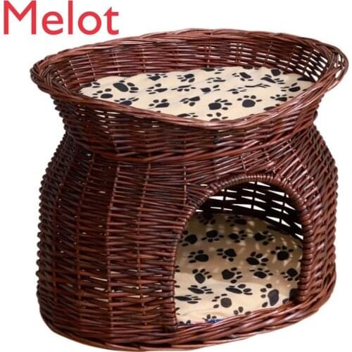 Cat Supplies Sleeping Pet Nest Cat Basket Nest Dog Nest Rattan Wicker Japanese Cat Nest Four Seasons Universal