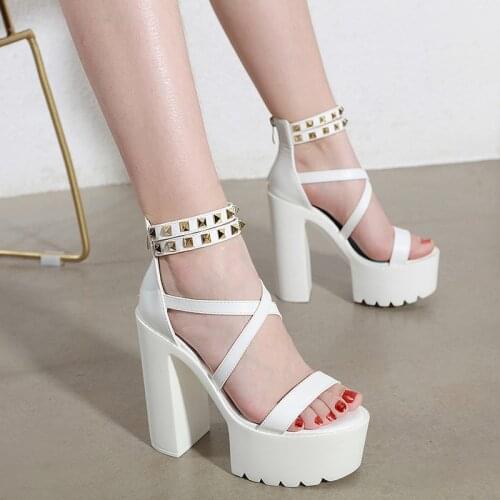 Gladiator sandals women Platform Shoes square heels Casual Shoes high heels 2021 summer sandals sandalia gladiador shoes