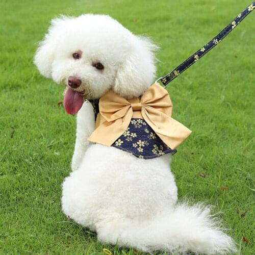 Small Pet Dog Harness Nylon Cotton Four Season Dog Vest Padded Adjustable Safety Harness For Girl Dogs Pet Cats Lovely Harness