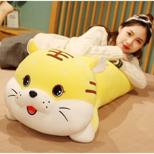 Cute creative tiger cuddle pillow plush toy cute little tiger doll doll doll children sleeping doll gift