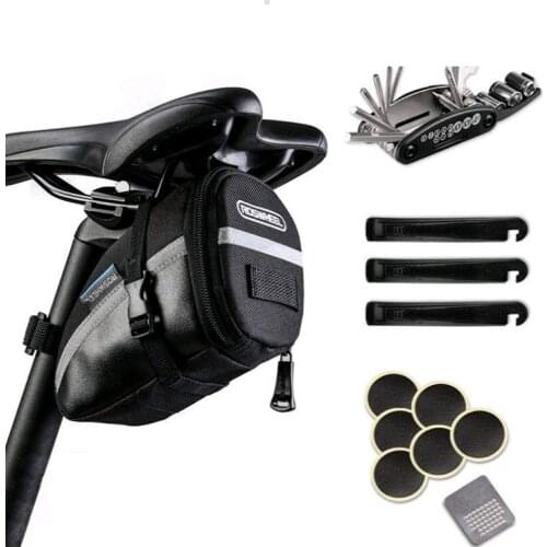 Bicycle Saddle Bag 3D Shell Rainproof Reflective Shockproof Cycling Bike Tube Rear Tail Seatpost Bag Bike Accessories