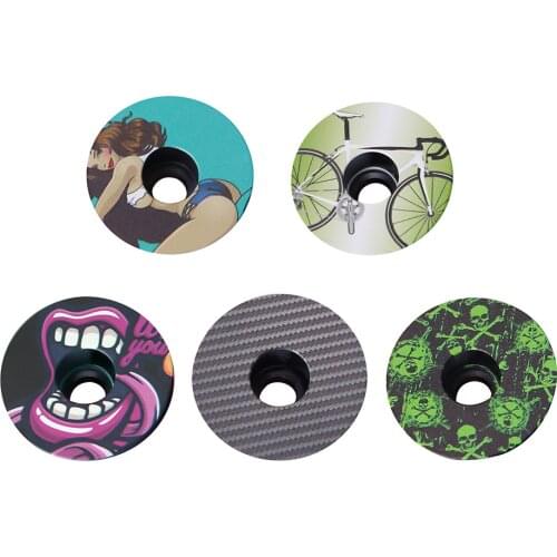 Bicycle Headset Top Cap Threadless Stem Cover Road MTB Bike Stem Accessories Headset Top Cap Cover for 28.6mm Fork Tube