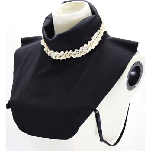 Vintage cotton pearl white pearl fashion shirt lace sweater Elegant high collar pile pointed Shirt False Collar Peter Pan Women