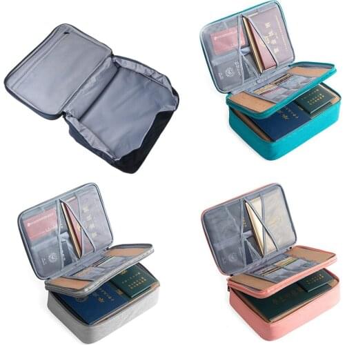 Brand New High Quality Double Layer Document Ticket Bag Zipper Storage Large Capacity Certificates Files Organizer Home Travel