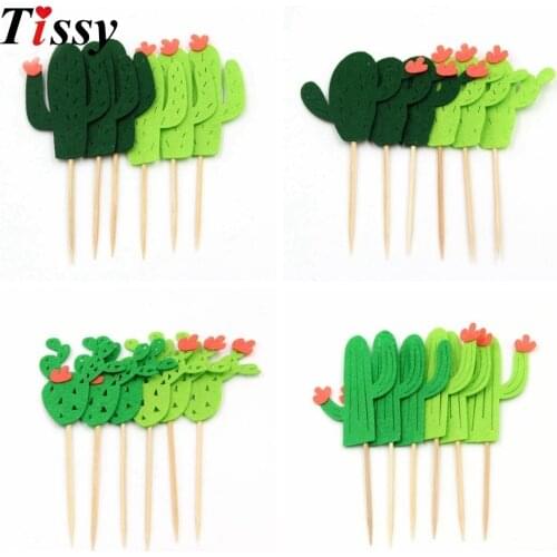 1Set Cactus Party Drinking Straws Cake Topper Green Garland Large Balloon For Birthday Party Favors Swimming Pool Party Supplies