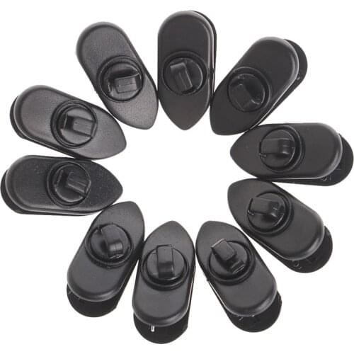 10Pcs/Set Cable Cord Clip Clamp Collar Lapel Shirt Holder For Headphone Earphone Black/White Plastic