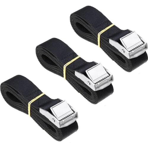 2.5cm Car Luggage Strap Zinc Iron Press Buckle Tie Motorcycle Bike With Metal Buckle Tow Rope Strong Ratchet Belt Accessories
