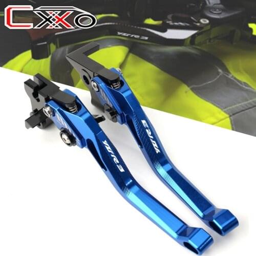 3D Rhombus CNC Motorcycle Adjustable Short Clutch Brake Lever For YAMAHA YZFR3 YZF-R3 MT03 MT 03 2014 2015 2016 2017 2018