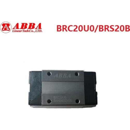 4pcs Original Taiwan ABBA BRC20UO/BRS20B Slider Block Linear Rail Guide Bearing for CNC Router Laser Machine 3D printer