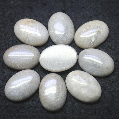 5PCS Grey Jasper Stone Cabochons 18X25MM Hot Selling Oval Shape For Women Charms Pendants Making Good For Your DIY
