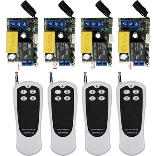 AC220V 1CH 10A RF Wireless Remote Control Switch System Transmitter+Receiver,315/433 MHZ /lamp/ window/Garage Doors/shutters