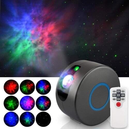 Aurora Star Galaxy Starry Sky LED Projector Lamp Rotating Night Light Colorful Nebula Cloud Lamp Atmospher Bedroom Beside Lamp
