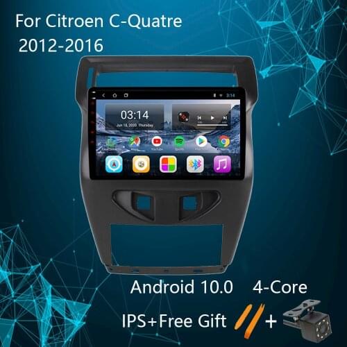 For Citroen C-Quatre 2012-2016 Android 10 Carplay Radio Player Car GPS Navigation Head Unit Car Radio with 10" IPS Screen 2+32GB