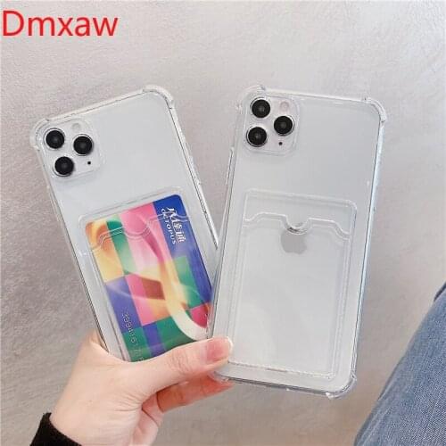 For Samsung Galaxy A03S A82 A22 A72 A71 A70 A52 A51 A50 A50S A30S Transparent Card Bag Case Bumper Four Corners Anti-fall Cover